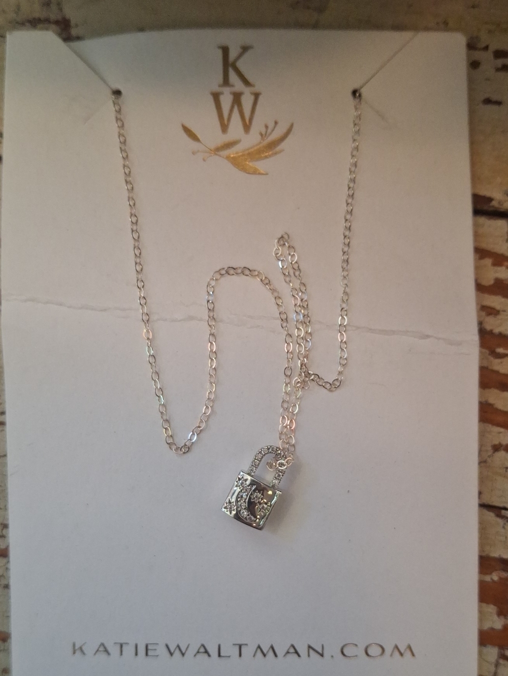 Silver Padlock Pendant Necklace